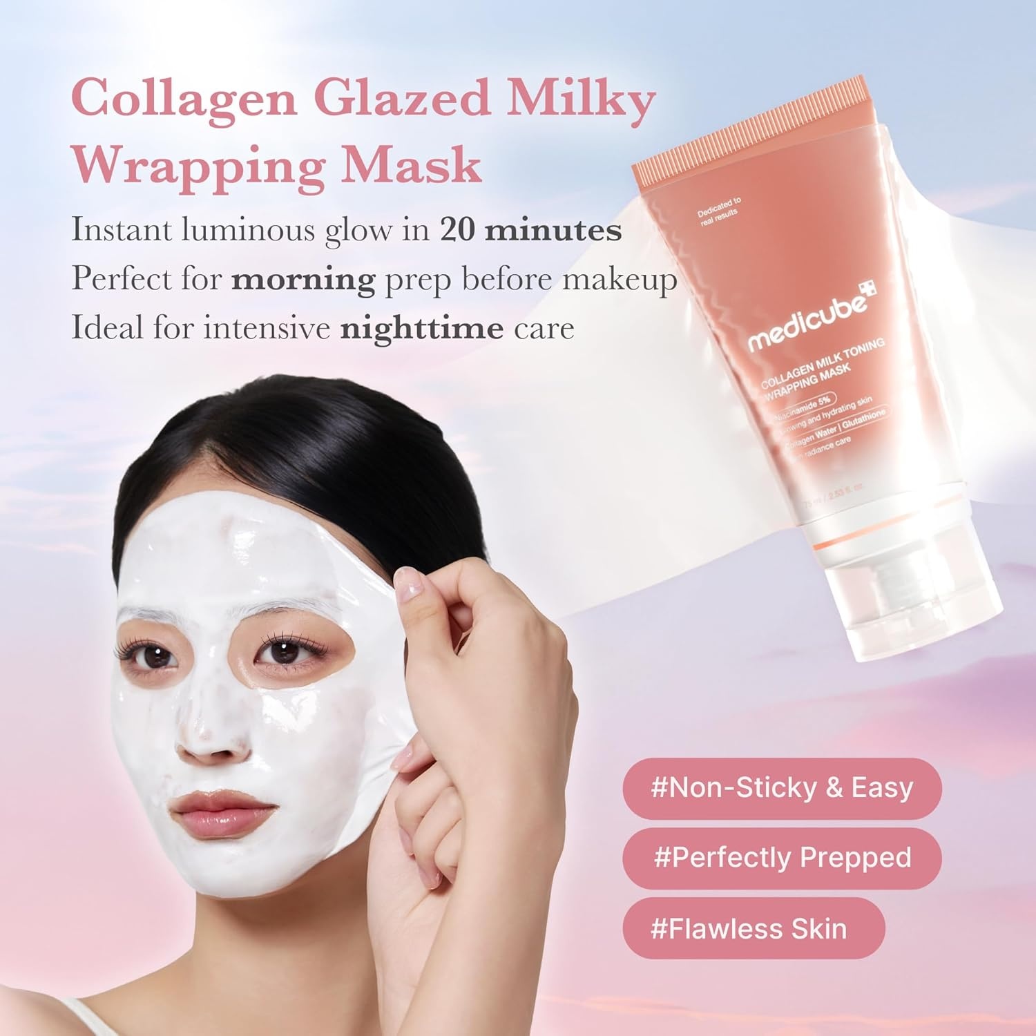medicube Milky Collagen Duo – Collagen Milky Wrapping Mask & Booster ...